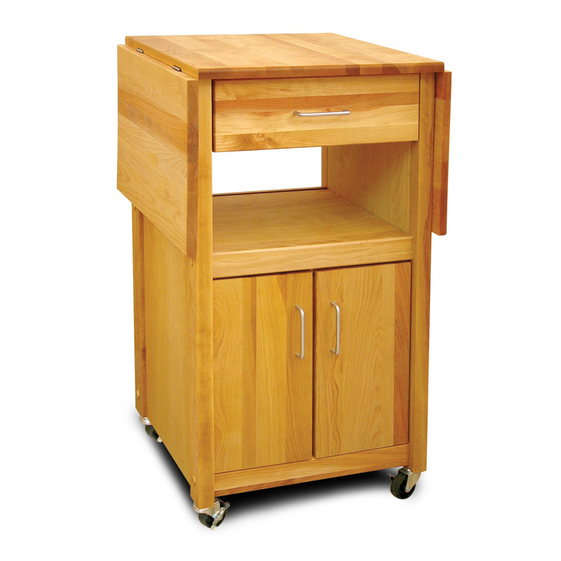 Winston Porter Nedmond 40'' Wide Rolling Kitchen Cart with Solid Wood Top & Reviews Wayfair